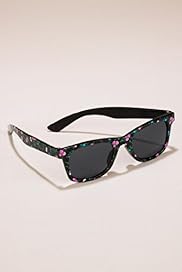 Older Girls Floral Print Retro Sunglasses