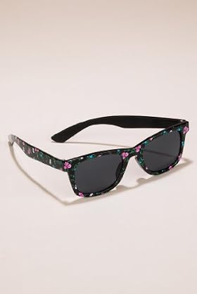 Older Girls' Floral Print Retro Sunglasses
