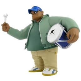 Gorillaz White Edition Russel Hobbs Vinyl Figure NEW