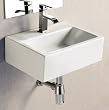 ELANTI EC9859 Porcelain White Wall-Mounted Rectangle Sink