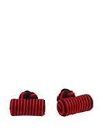 Ortiz & Reed Gemelos Multi-Color Knots Cufflinks (Rojo / Negro)