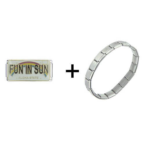 License Plate Hawaii Italian Charm Bracelet