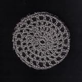 Gray Classic Crocheted Hair Bun Cover- LARGE