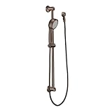 IMAGE OF Moen 3867ORB Four Function Massaging Handshower with Slide Bar, Oil Rubbed Bronze