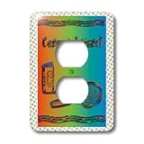 Beverly Turner Sports Design - Congratulations Tennis Racket and Balls - Light Switch Covers - 2 plug outlet cover