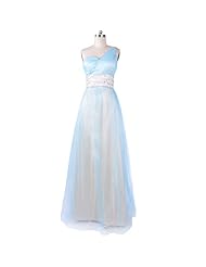 Tulle One Shoulder Crystal Fitted Prom Dress 