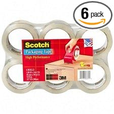 Click here to buy Scotch 3500 High Performance Packaging Tape, 48MMx50M, Clear, 6 Pack. MMM35006 by 3M.