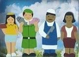 Multicultural Wooden Block Play Career Figures Set 3IMAGE