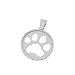 Bark Avenue Jewelers- Cut Out Paw Print Pendant 14 Karat White Gold - Medium
