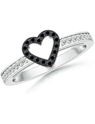 Enhanced Black Diamond Heart Ring
