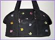 Designer Dog Carrier - Open Top Pet Carrier - Embroidered Paw Print