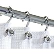 Silver CHROME finish rings S hook Shower Curtain Hooks (12-pk.)