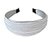 Bargain Headbands Cool White, Super Gorgeous Gathered Hard Headband