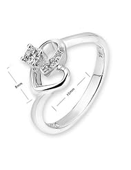 Heart V - 18K White Gold Ring
