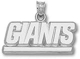 New York Giants Solid Sterling Silver ''GIANTS'' Bar Pendant
