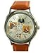 Rockman Exe Leather Band Watch - Japan Anime Rockman Watch - Exe Round Face Wrist Watch (Orange)