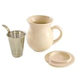 Chantal 15-Ounce Mugs With Stainless Steel Infuser, Glossy Light Vanilla by Chantal