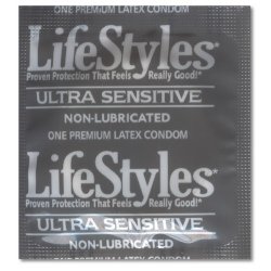 LifeStyles Ultra Sensitive Non-Lubricated Condoms (Pack of 12)