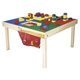 Lego Compatible-MADE IN USA-High Quality Block Table with Solid Wood Legs and Frame-BUILT TO LAST