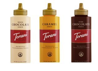 Torani Sauce 3 Pack Chocolate, Caramel, White 