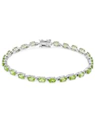 Genuine Morne Rouge (TM) Bracelet. 11.96 Ctw Peridot Sterling Silver Bracelet - Material/Stone: Peridot. 10.8 grams in weight and 8 inches in length. 100% Satisfaction Guaranteed.