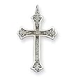 Sterling Silver Antiqued Cross Pendant