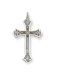 Sterling Silver Antiqued Cross Pendant