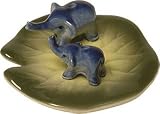 Elephants on Lotus Leaf Incense Burner