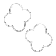 VINANI Damen Creolen large Hoop Flower Silber 925 CFW1