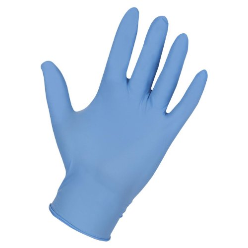 Genuine Joe GJO15362 5-Mil Light Powder Industrial Nitrile Gloves, Large, Light Blue (Pack of 100)