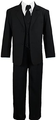 Boys Formal Black Dress Suirt Set Ring Bearer Outfit