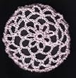 Pale Pink Hair Net Crocheted Hair Bun Cover- MEDIUM