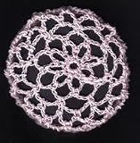 Pale Pink Hair Net Crocheted Hair Bun Cover- LARGE