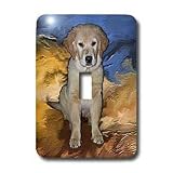 Dogs Golden Retriever - Golden Retriever Puppy - Light Switch Covers - single toggle switch