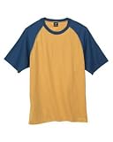 Beefy Ringspun Cotton Contrast Raglan T-shirt with Piping