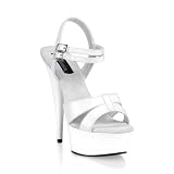 PLEASER Delight Womens Shoes Sandals Platforms High Heels White