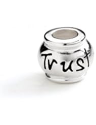 Trust Expression Charm in Silver for 3mm Charm Bracelets
