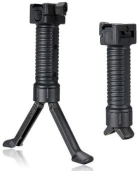 OurTact® Bipod Handle High Qulity Polymer Bipod Holding System with Side P-i-c-t-i-n-n-y System for Mounting Laser or Flashlight (Black)