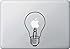 Light Bulb Vinyl Car Sticker Symbol Silhouette Keypad Track Pad Decal Laptop Skin Ipad Macbook Window Truck Motorcycle