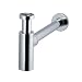 Design Siphon Geruchverschluss zylindrische Form Messing verchromt