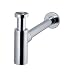 Design Siphon Geruchverschluss zylindrische Form Messing verchromt