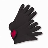 Cotton Brown Jersey Gloves w/Red Fleece Lining (lot of 12)
