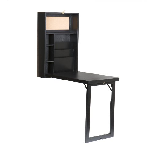 SEI Black Fold-Out Convertible Desk