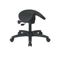 Office Star ST203 BACKLESS STOOL WITH SADDLE SEAT AND SEAT ANGLE ADJUSTMENT HEIGHT ADJUSTMENT 19 INCH TO 24 INCH