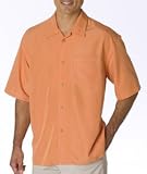 Cubavera Shadow Box Camp Shirt - Orange