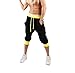 Meilaier Men's Capri Pants Cropped Pants Casual Slim Fit Harem Short Pant (L, Black)