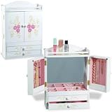 Wall Mount Floral Design Jewelry Box Cabinet