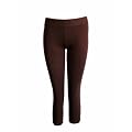 Brown Seamless Capri Leggings Three