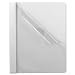 Oxford 58804 Clear Front Report Covers, 3-Tang, White, Coated Back Cover, 25/box