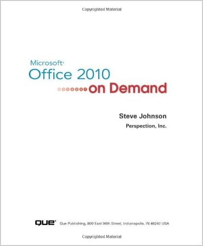 Microsoft Office 2010 On Demand